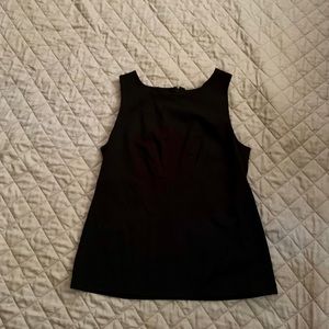 CAbi sleeveless black stretch top.